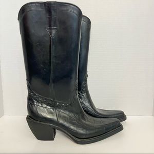 Donald J Pliner Black Cowboy Rain boots size 8